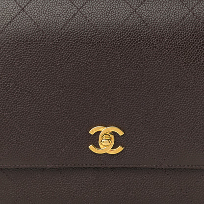 Chanel Caviar Flap Shoulder Bag Brown 9 of 15