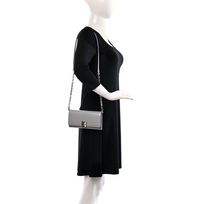 Givenchy Calfskin 4G Wallet on Chain Cloud Grey 2 of 8