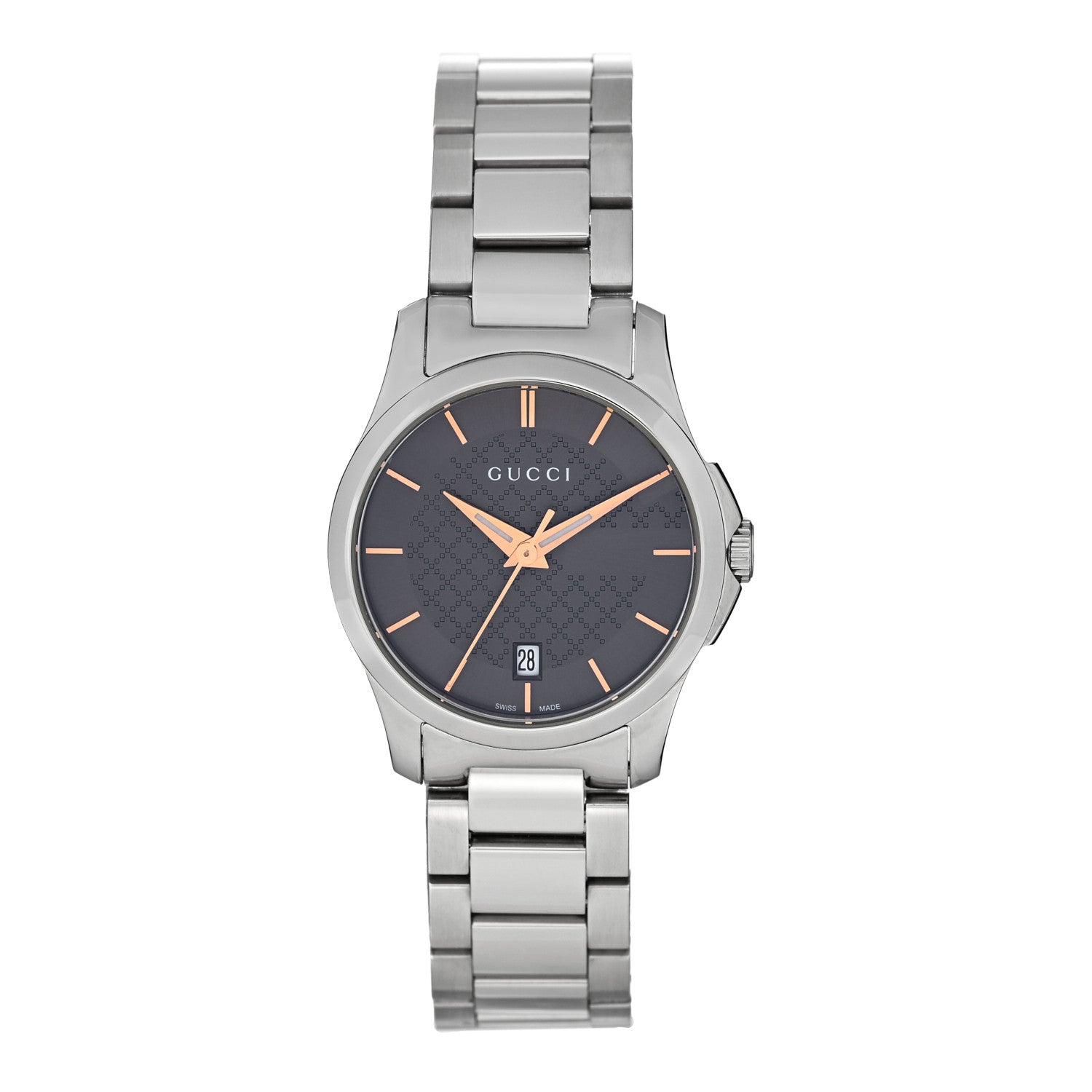 Gucci Stainless Steel 27mm G-Timeless Quartz Watch Brown 1 of 4