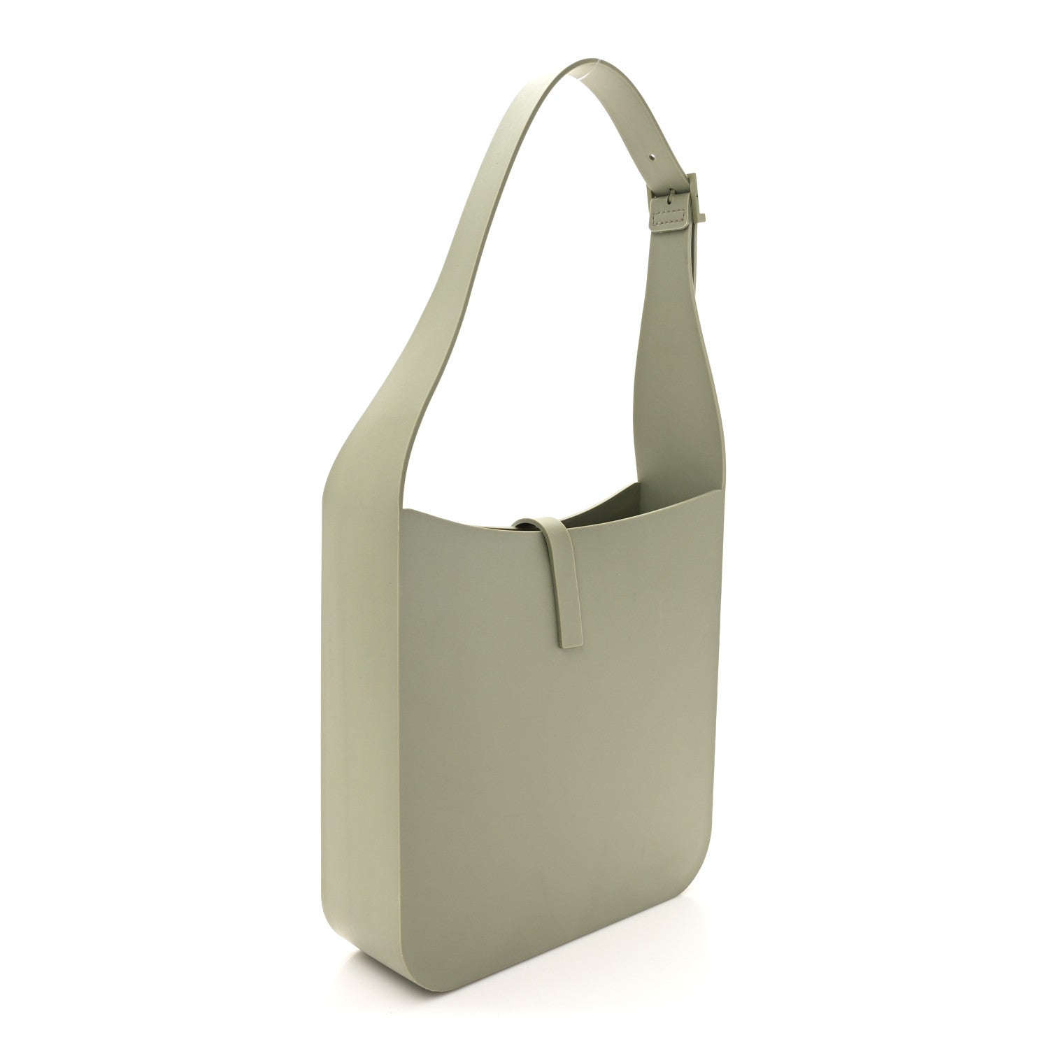 Saint Laurent Soft Rubber Small Le 5 A 7 Hobo Seagrass 2 of 9