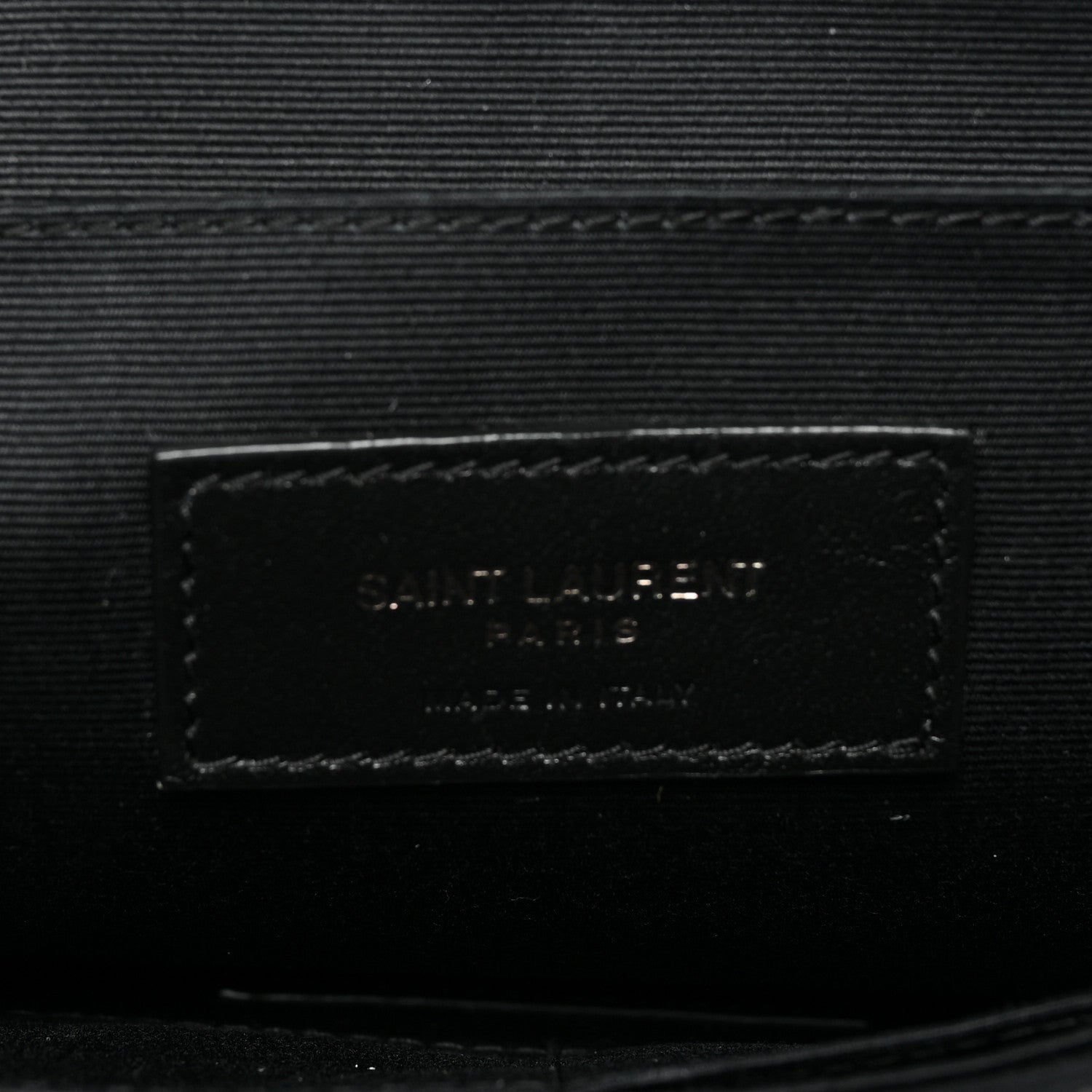 Saint Laurent Calfskin Crocodile Embossed Monogram iPad Case Black 6 of 6