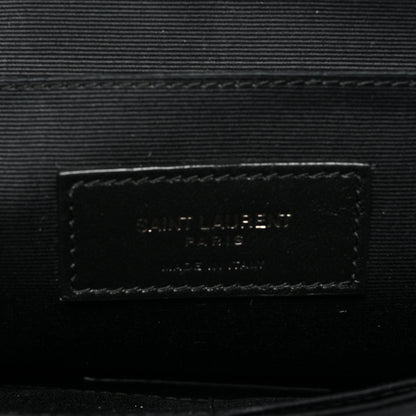 Saint Laurent Calfskin Crocodile Embossed Monogram iPad Case Black 6 of 6
