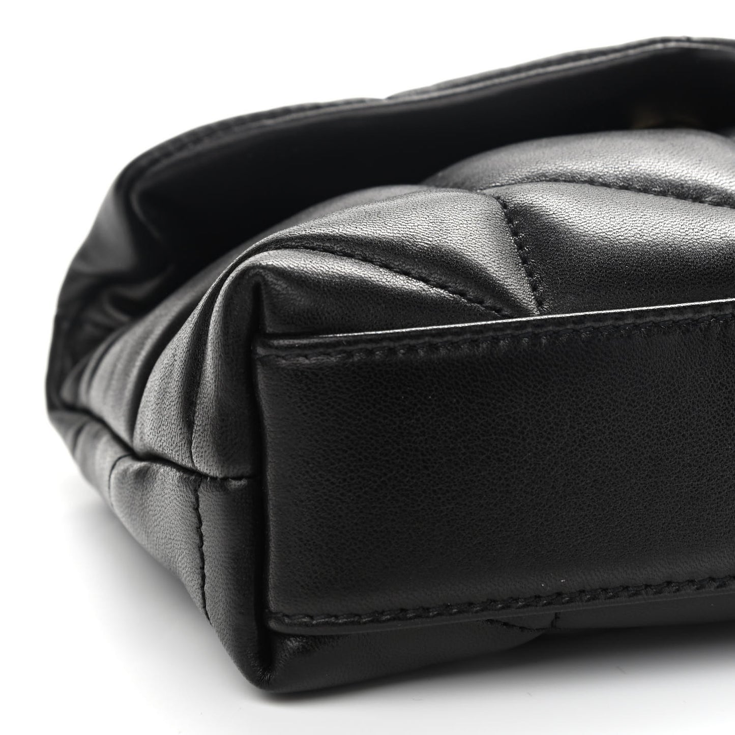 Lambskin Monogram Loulou Puffer Pouch Clutch Black