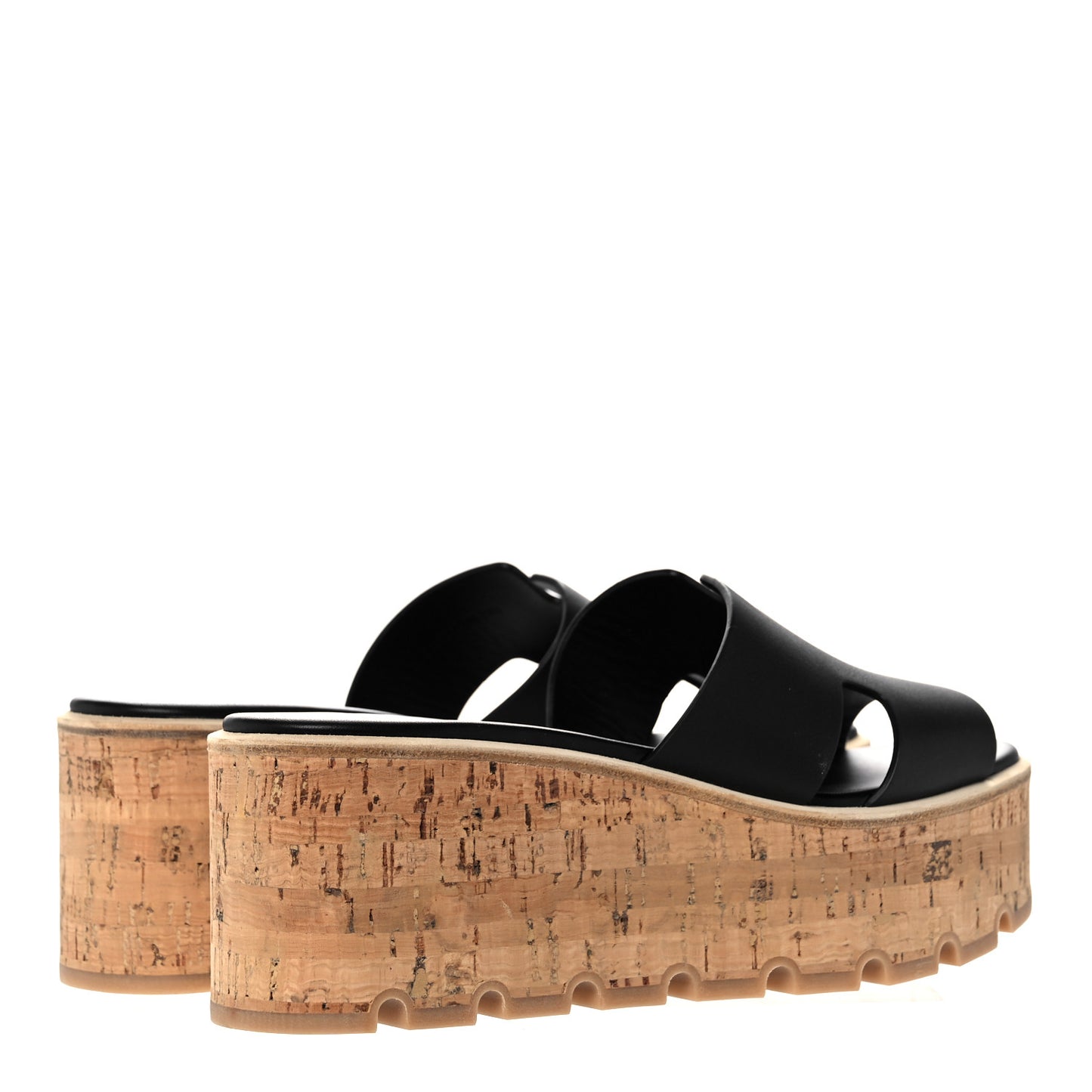 Calfskin Cork Eze 30 Sandals 37 Black