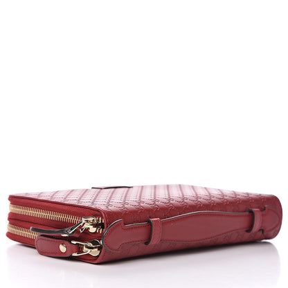 Gucci Microguccissima Zip Around Top Handle Travel Wallet Red 4 of 12
