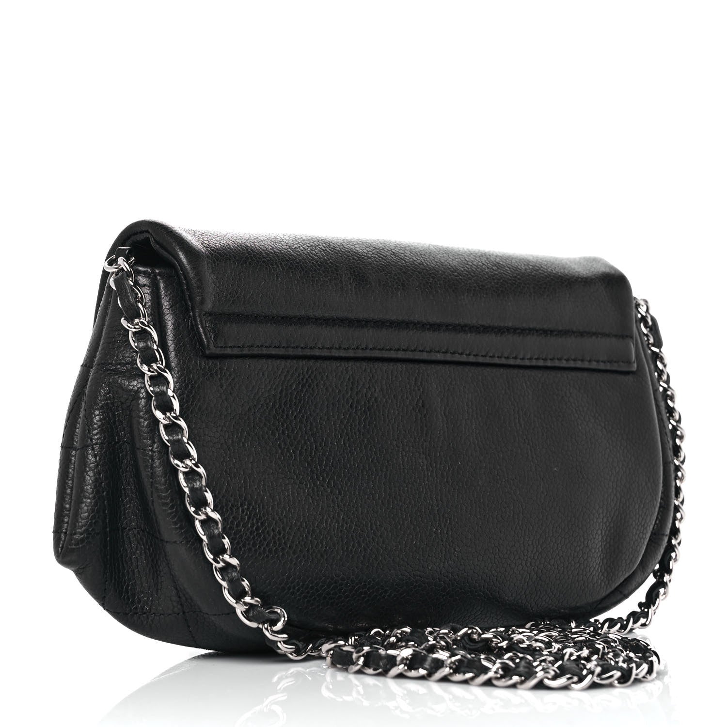 Chanel Caviar Half Moon Wallet On Chain WOC Black 3 of 11