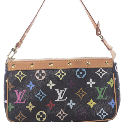 Louis Vuitton Monogram Multicolor Pochette Accessories Black 8 of 10