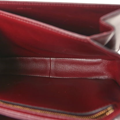 Celine Shiny Calfskin Medium Triomphe Light Burgundy 5 of 10