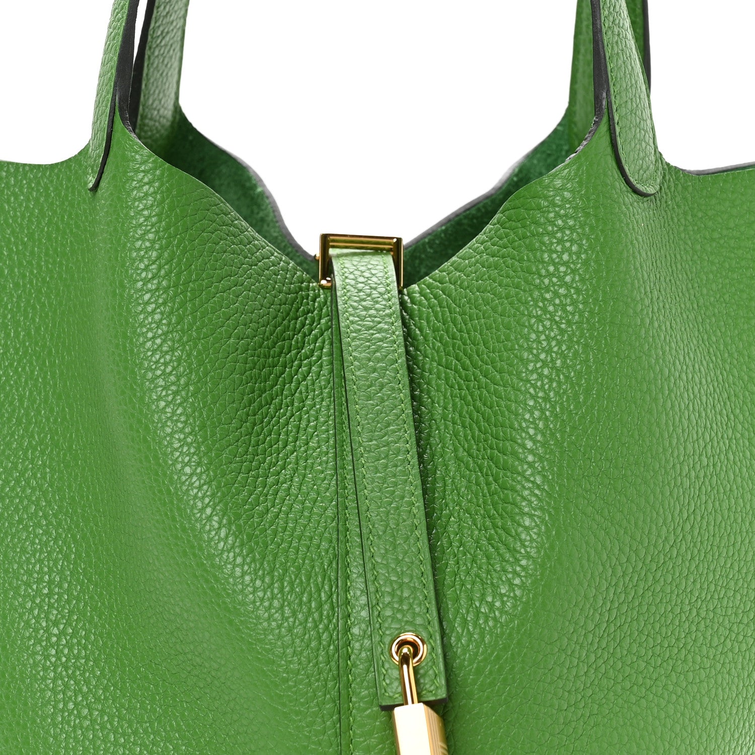 Hermes Taurillon Clemence Picotin Lock 22 MM Vert Yucca 8 of 12
