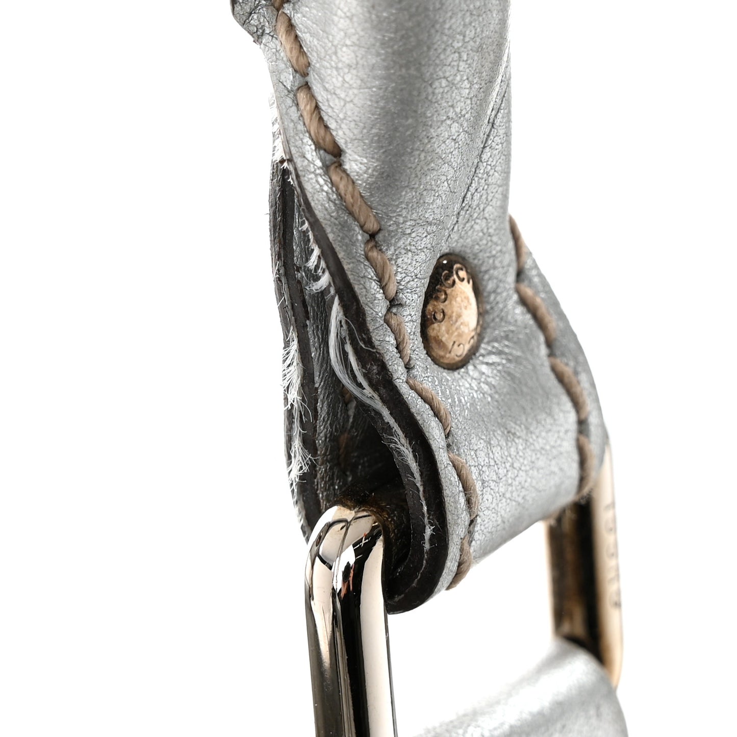 Guccissima Large Sukey Tote Silver