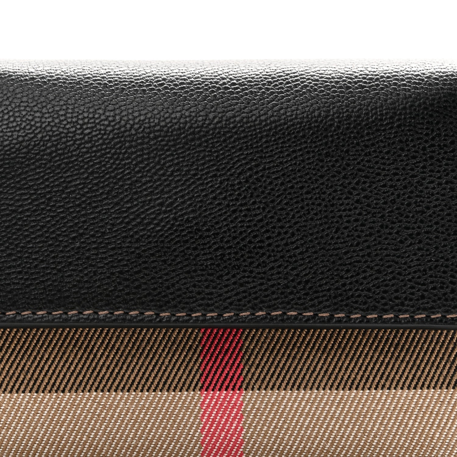Burberry Grainy Calfskin Vintage Check Small Envelope Wallet Black 8 of 8