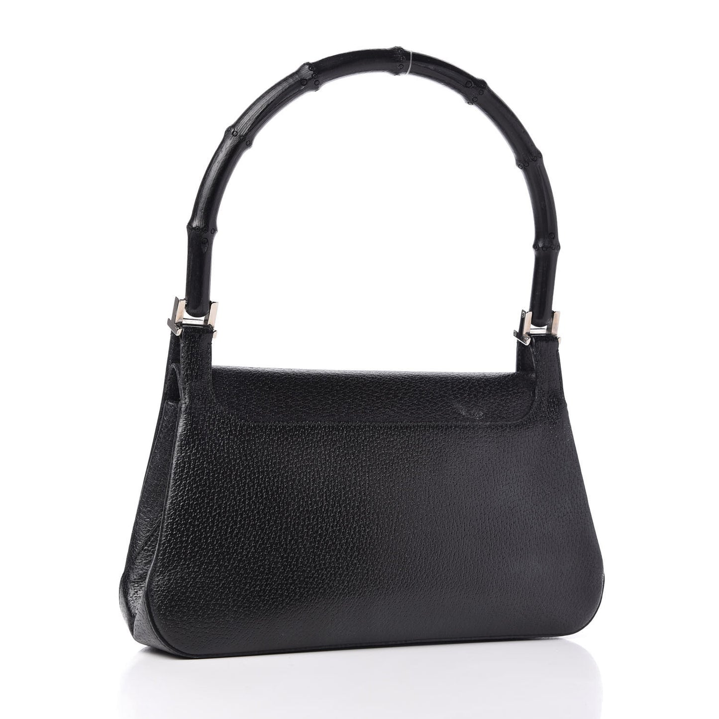Calfskin Bamboo Baguette Shoulder Bag Black