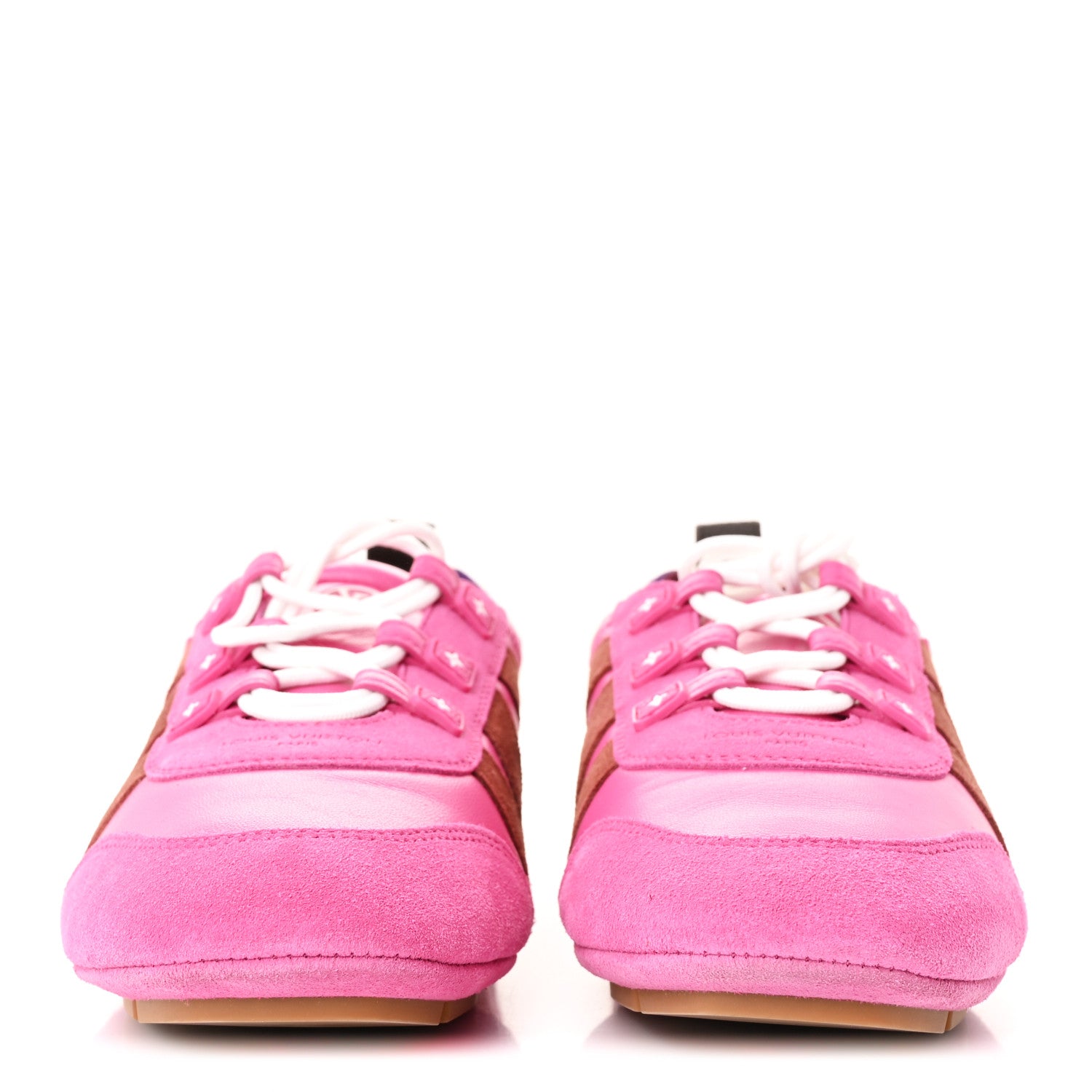 Louis Vuitton Suede Calfskin LV Sneakerina Sneakers 38 Fuchsia Pink 3 of 12