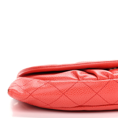 Chanel Caviar Half Moon Wallet On Chain WOC Red 9 of 13