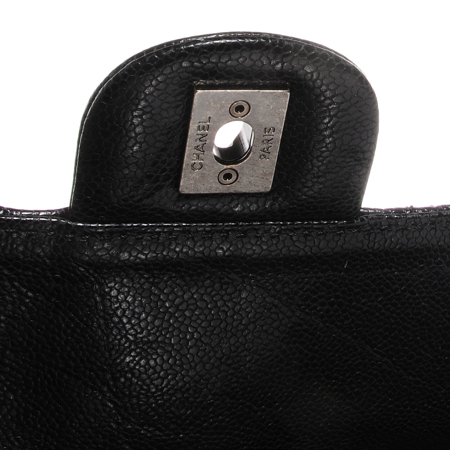 Chanel Crumpled Grained Calfskin CC Crave Jumbo Flap Black 6 of 9