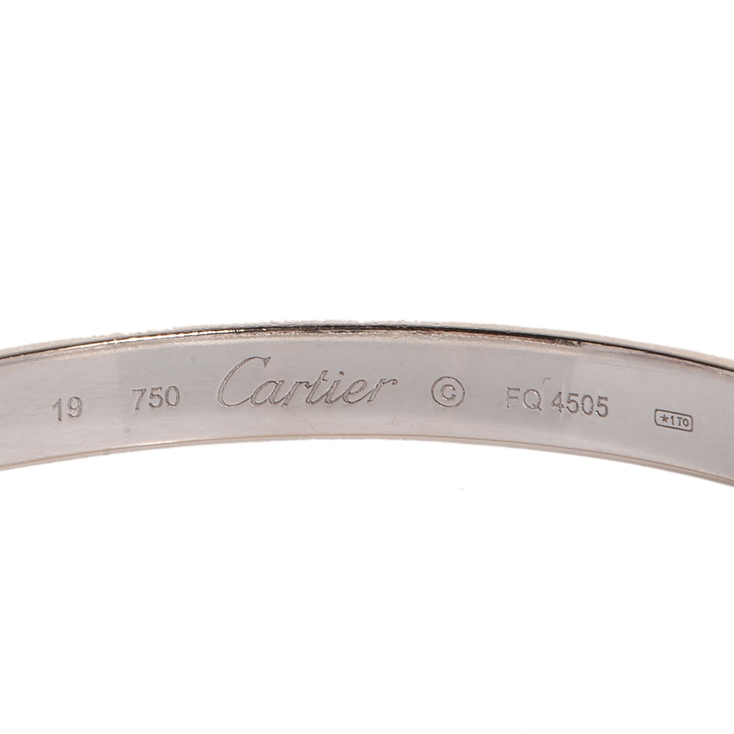 18K White Gold LOVE Bracelet 19