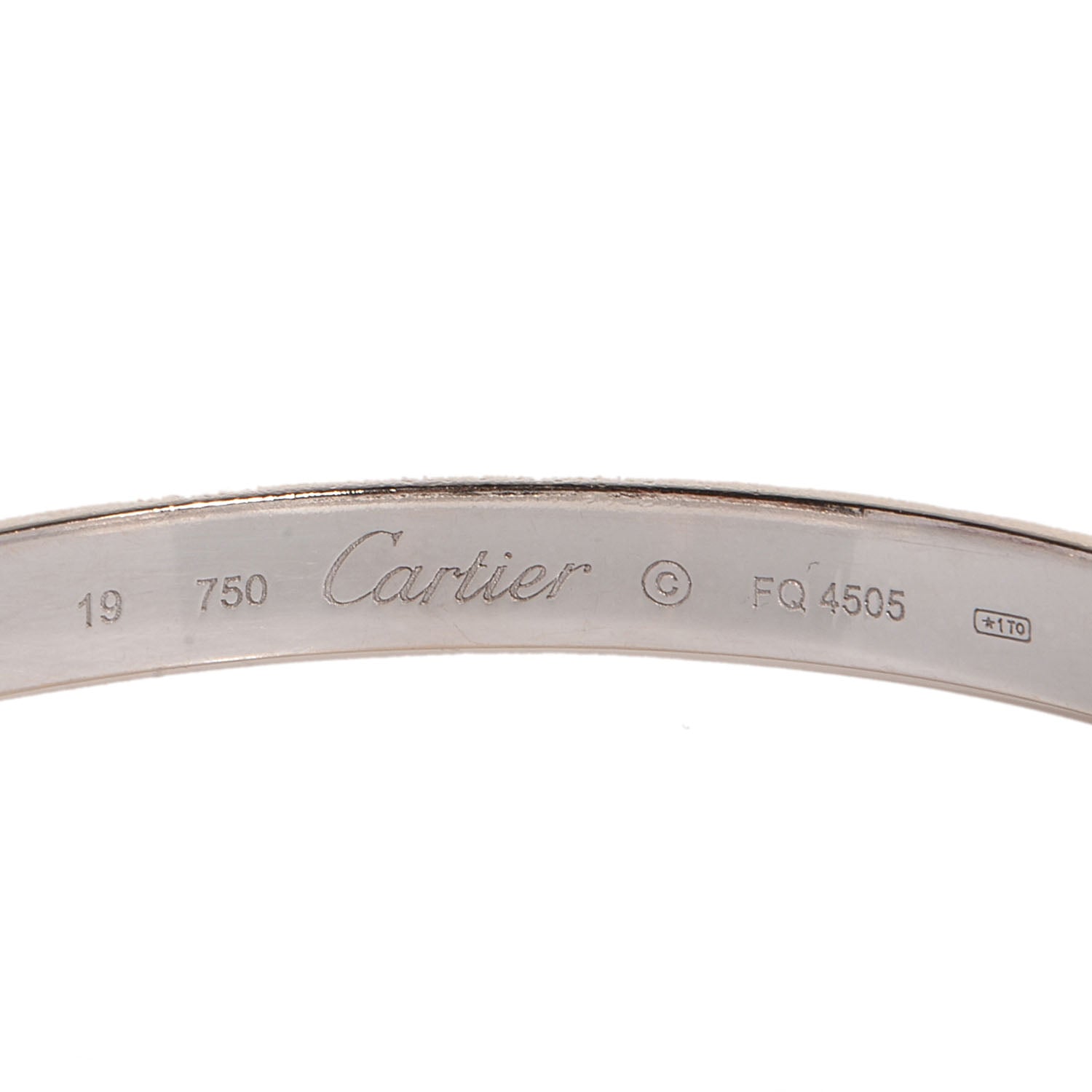 Cartier 18K White Gold LOVE Bracelet 19 4 of 5