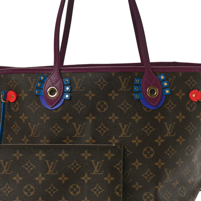 Louis Vuitton Monogram Totem Neverfull MM Magenta 8 of 11