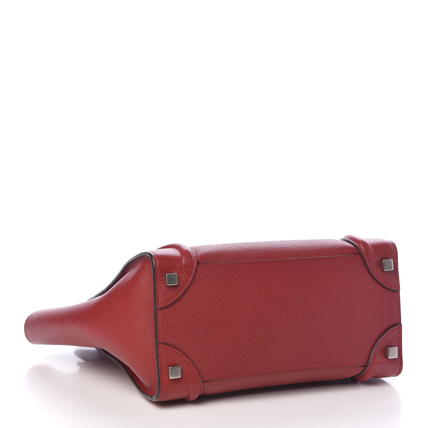 Drummed Calfskin Micro Luggage Merlot