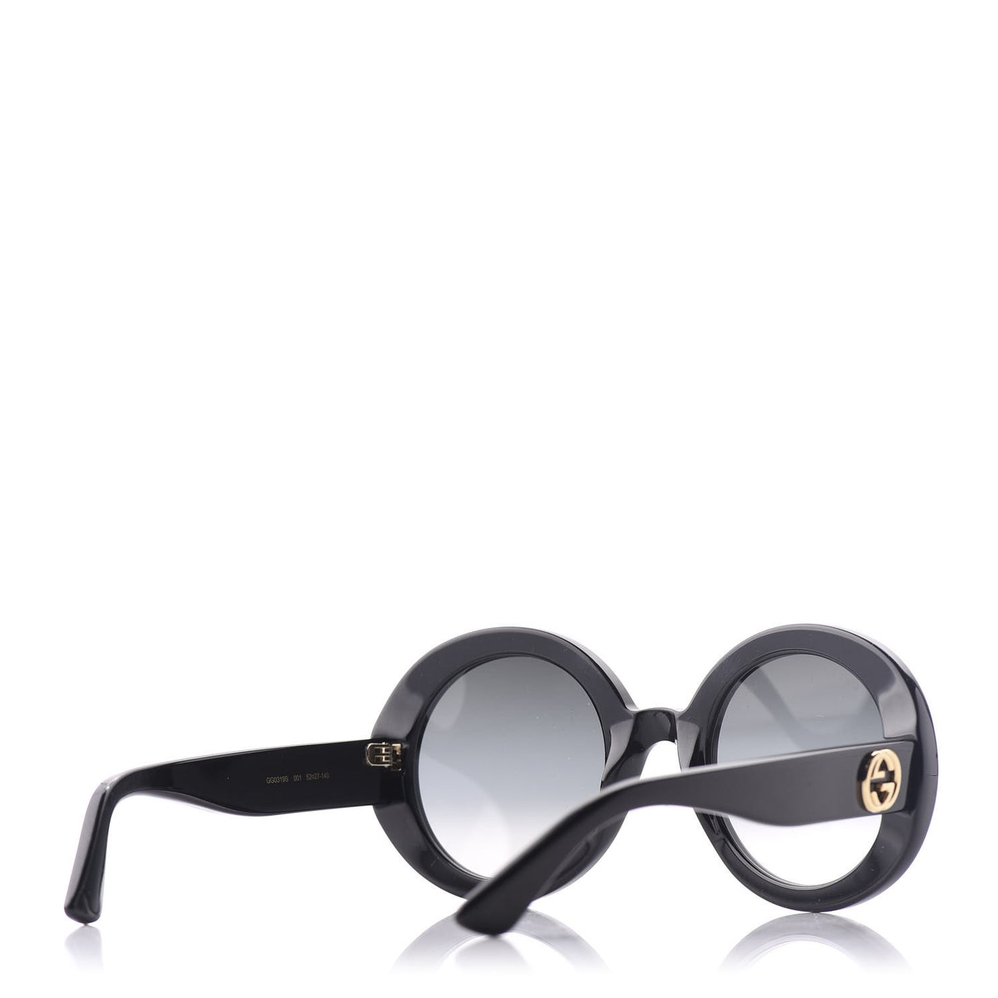 Acetate Round GG Sunglasses GG0319S Black
