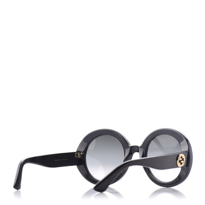 Gucci Acetate Round GG Sunglasses GG0319S Black 4 of 11