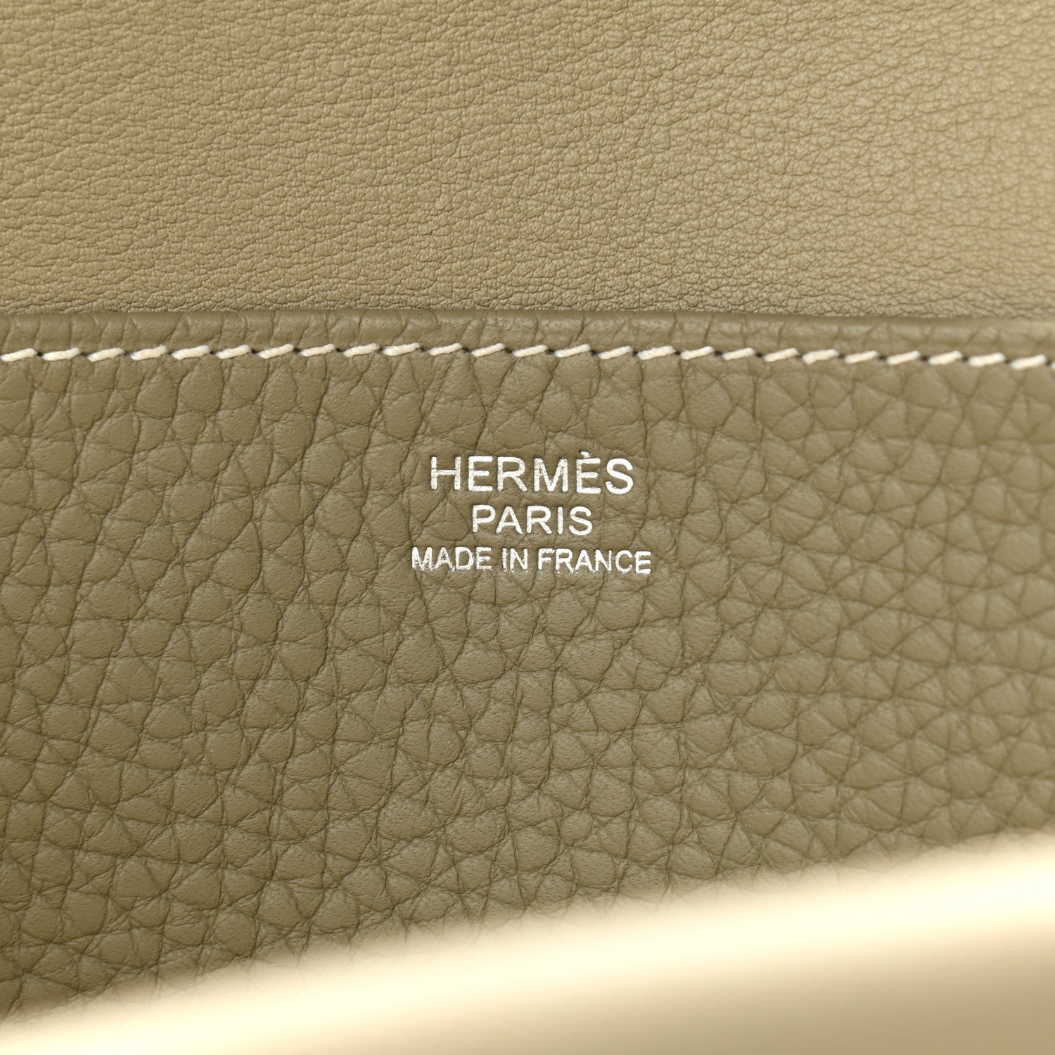 Hermes Taurillon Clemence Halzan 31 GM Sauge 7 of 10