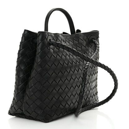 Bottega Veneta Nappa Intrecciato Medium Andiamo Shoulder Bag Black 3 of 9