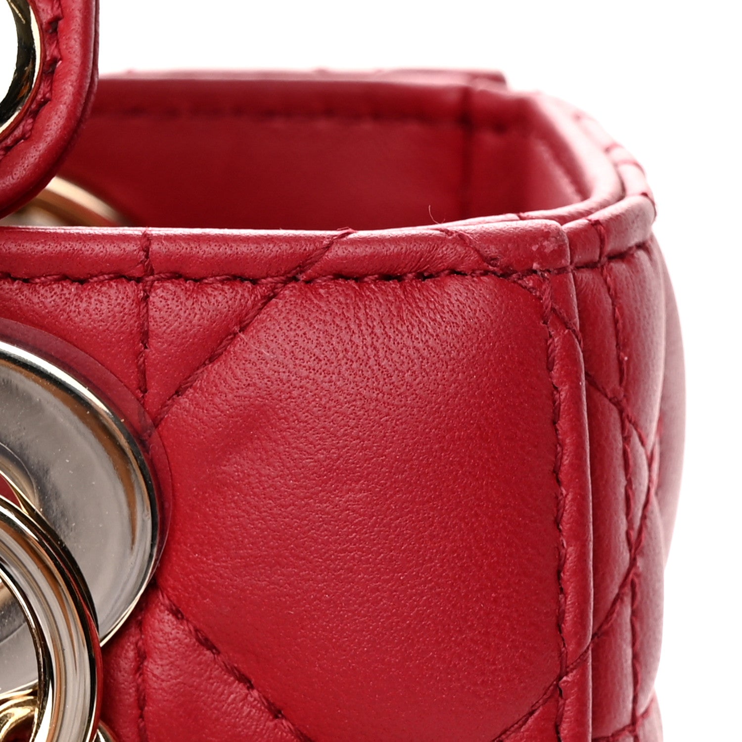 Christian Dior Lambskin Cannage Small My ABCDior Lady Dior Red 13 of 13