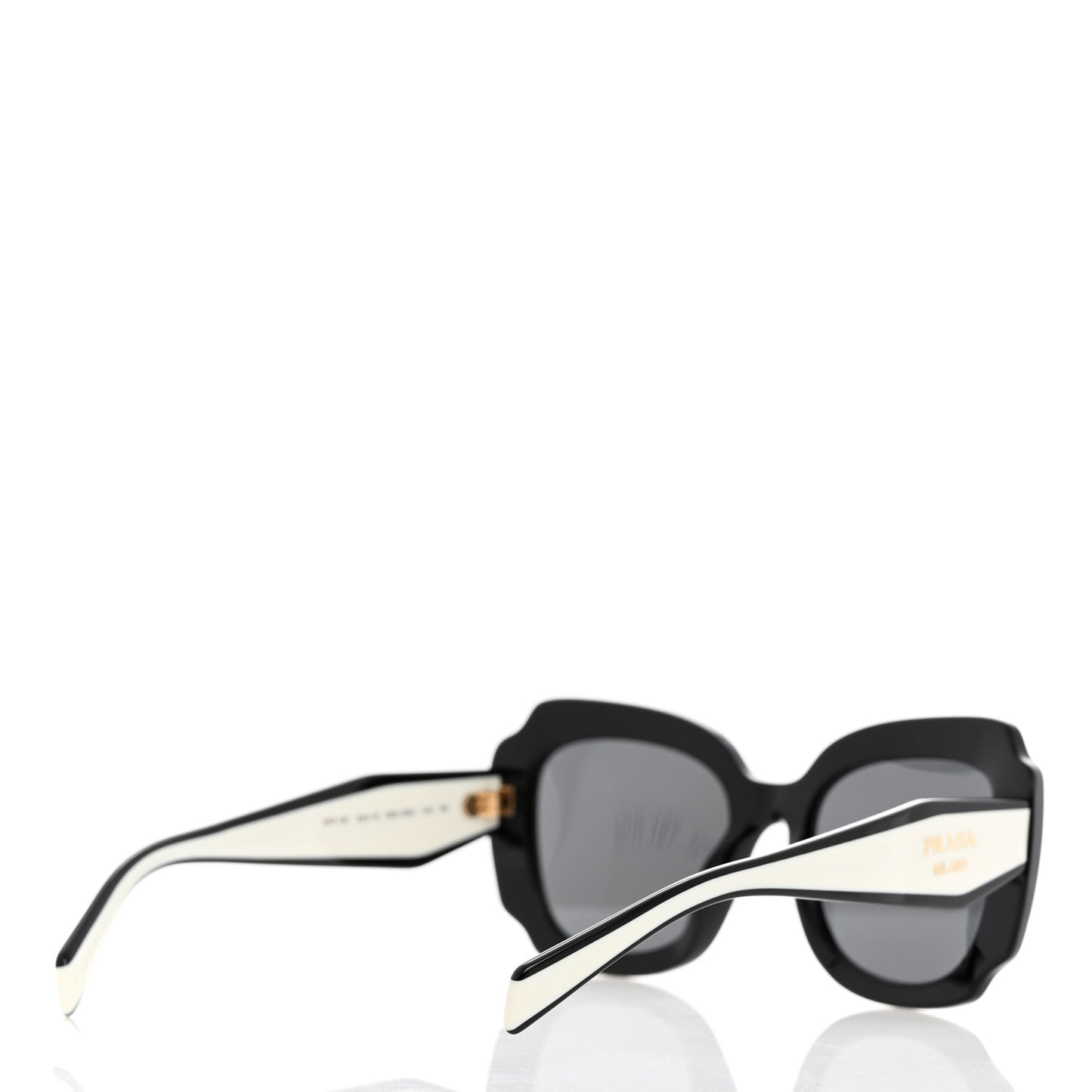 Acetate Square Sunglasses SPR 16Y Black Dark Grey