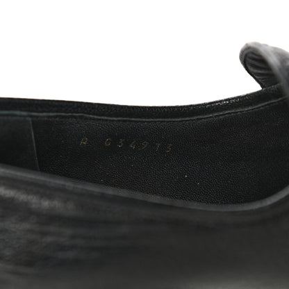 Chanel Calfskin Patent Quilted CC Chain Mocassin Loafers 39.5 Black 10 of 15
