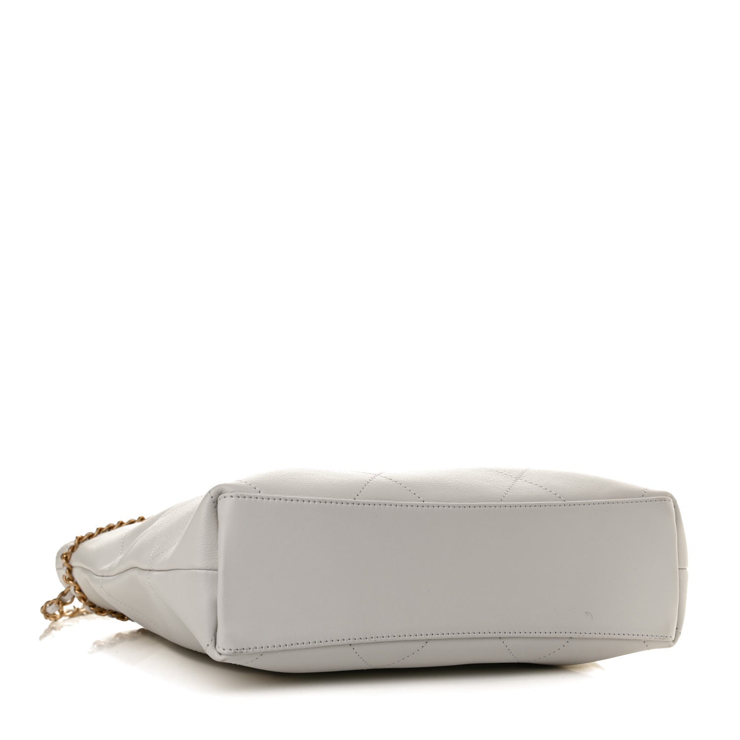 Chanel Calfskin Stitched Small Shopping Tote White 4 of 12