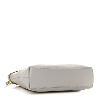 Chanel Calfskin Stitched Small Shopping Tote White 4 of 12
