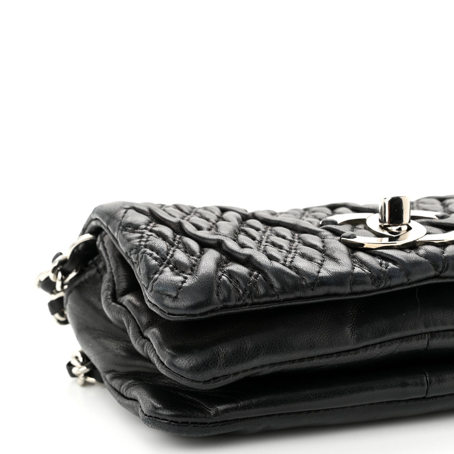 Lambskin Small Astrakan Flap Black