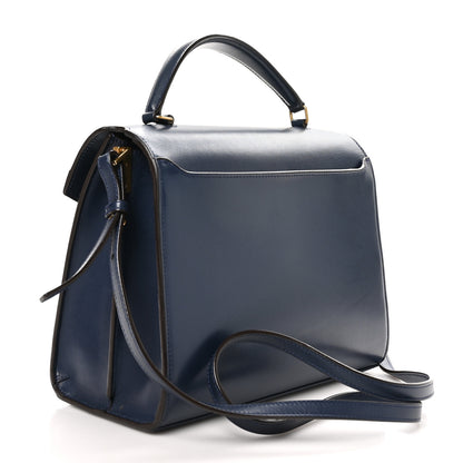 Saint Laurent Kid Scamosciato Smooth Calfskin Medium Classic Monogram Cassandra Top Handle Marine Rouge Legion 3 of 12