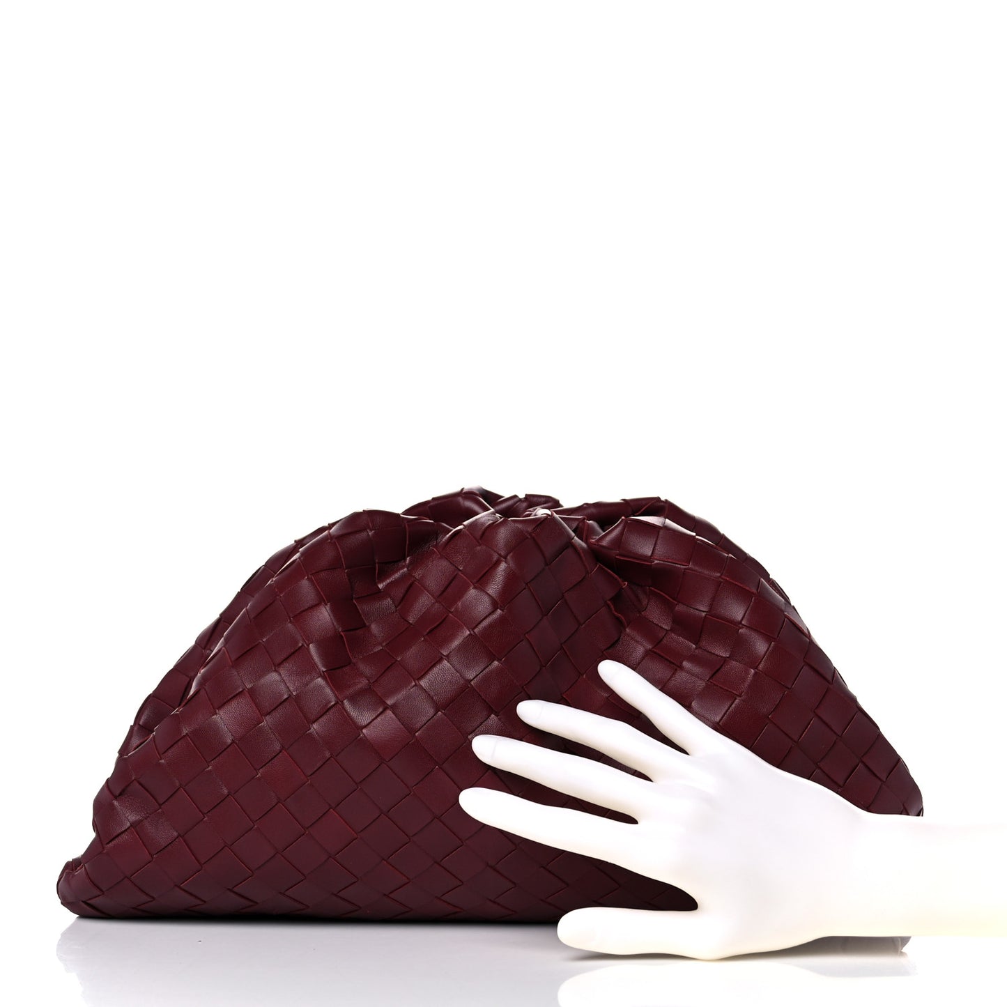 Nappa Maxi Intrecciato The Pouch Oversized Clutch Bordeaux