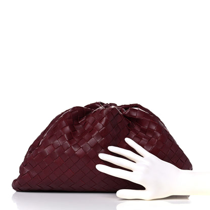 Bottega Veneta Nappa Maxi Intrecciato The Pouch Oversized Clutch Bordeaux 2 of 9