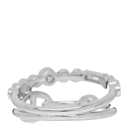Hermes 18K White Gold Diamond Chaine D'Ancre Fancy Chaos Ring 52 6 3 of 5