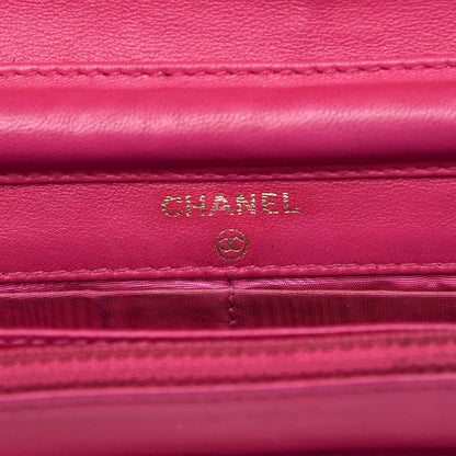Chanel Caviar Timeless CC Wallet On Chain WOC Dark Pink 6 of 16