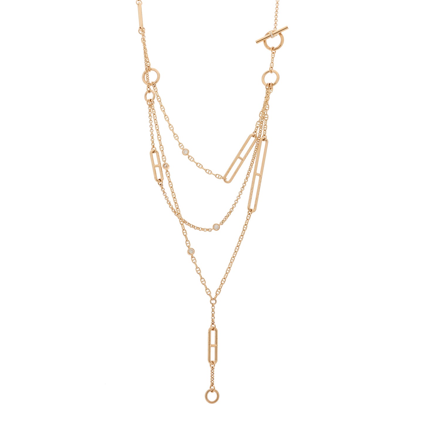18K Rose Gold Diamond Chaine d'Ancre Chaos Necklace
