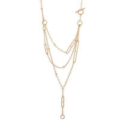 Hermes 18K Rose Gold Diamond Chaine d'Ancre Chaos Necklace 1 of 5