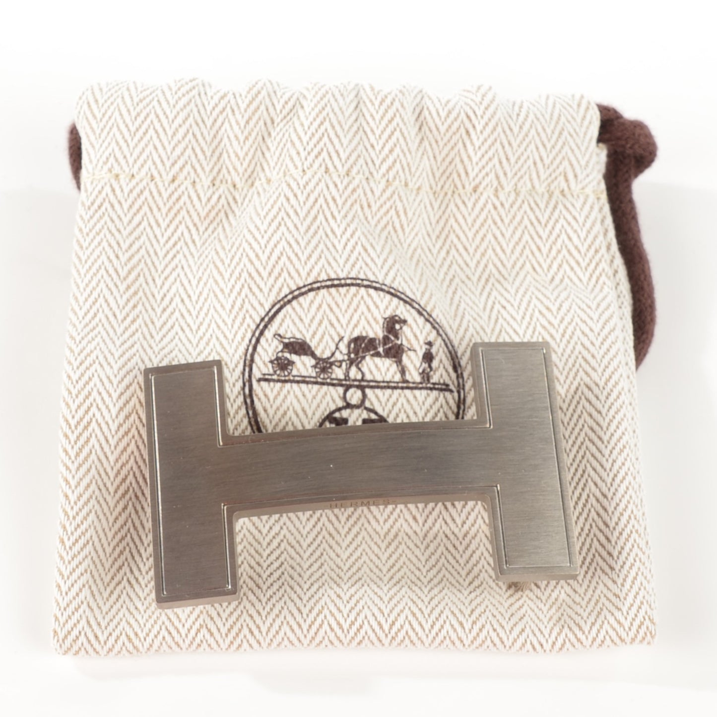 Quizz H Belt Buckle Silver