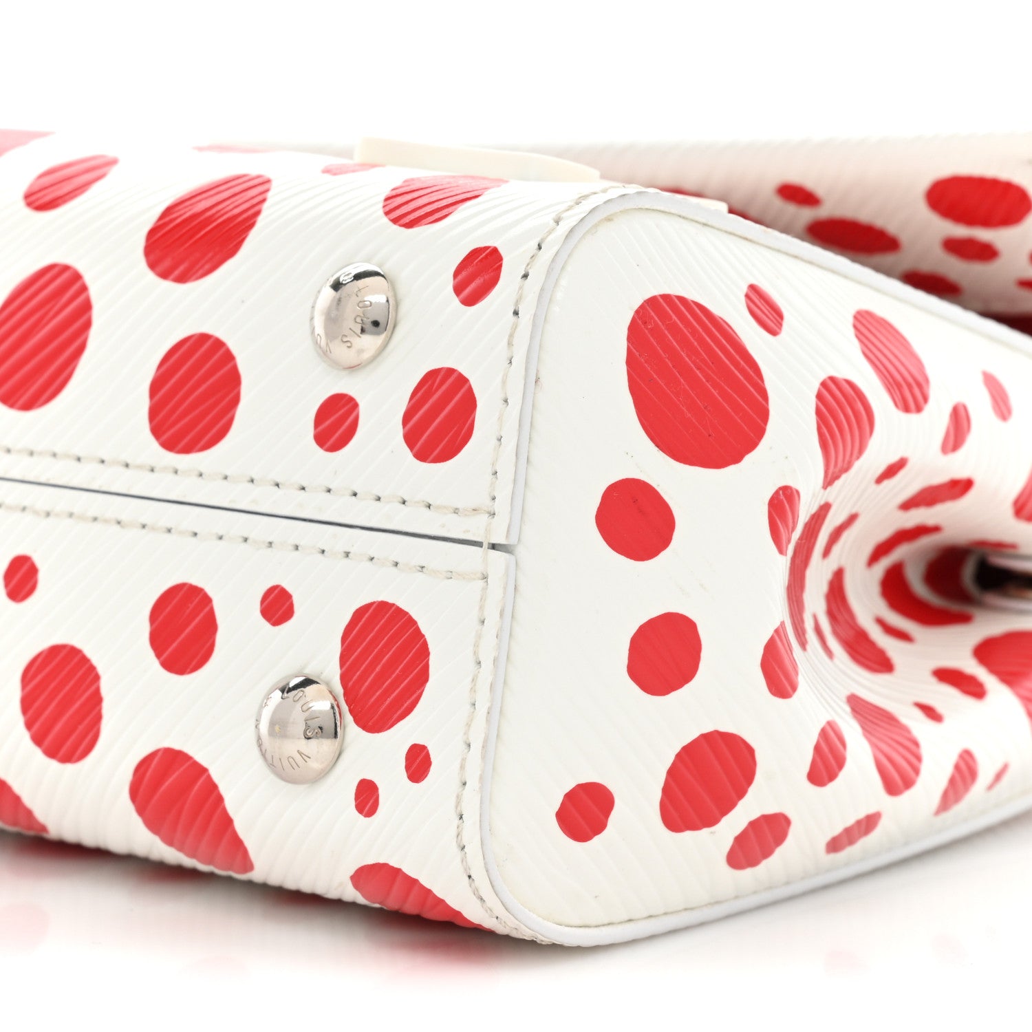Louis Vuitton LV X YK Monogram Kusama Epi Cluny Mini White Red 8 of 8