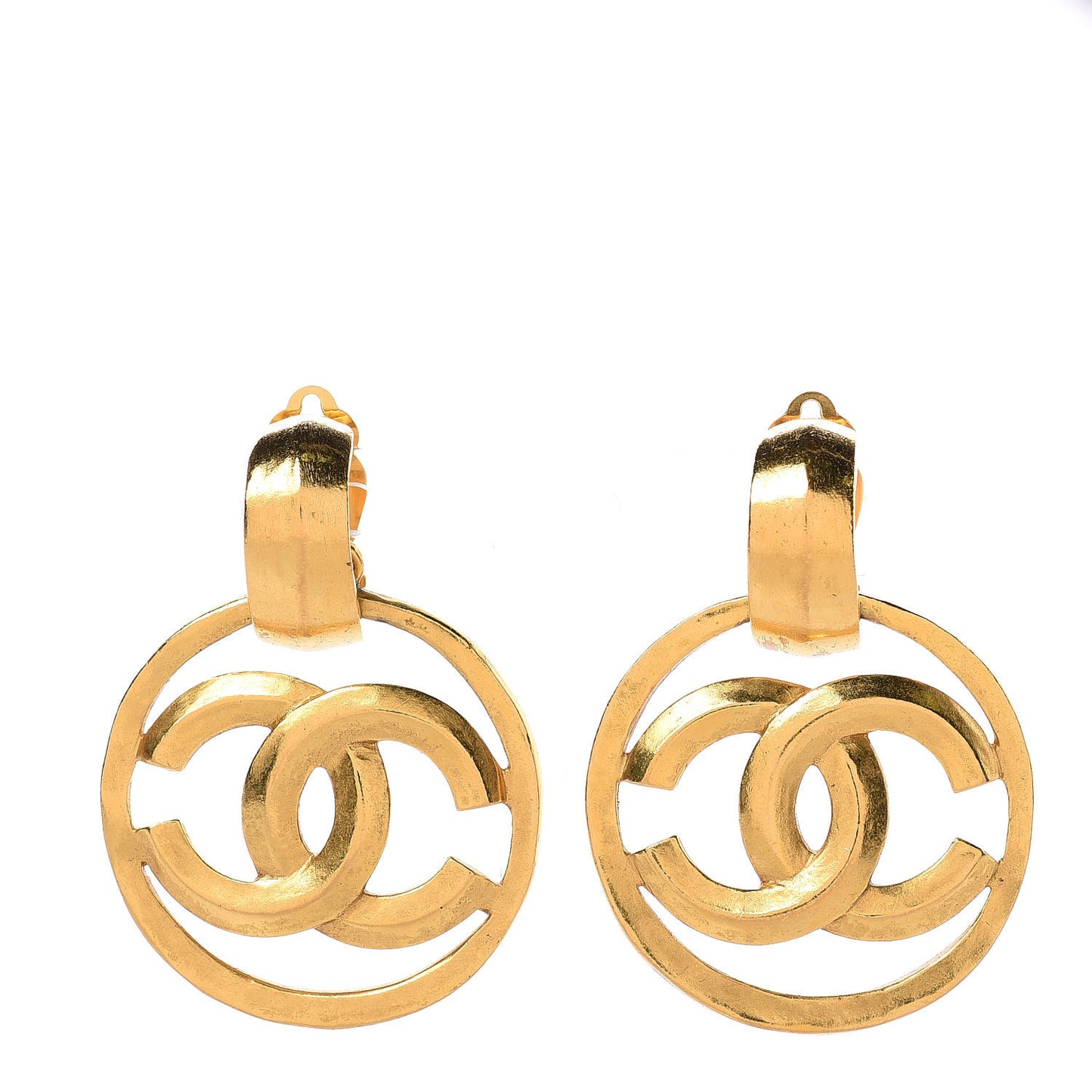 CC Clip On Earrings Gold