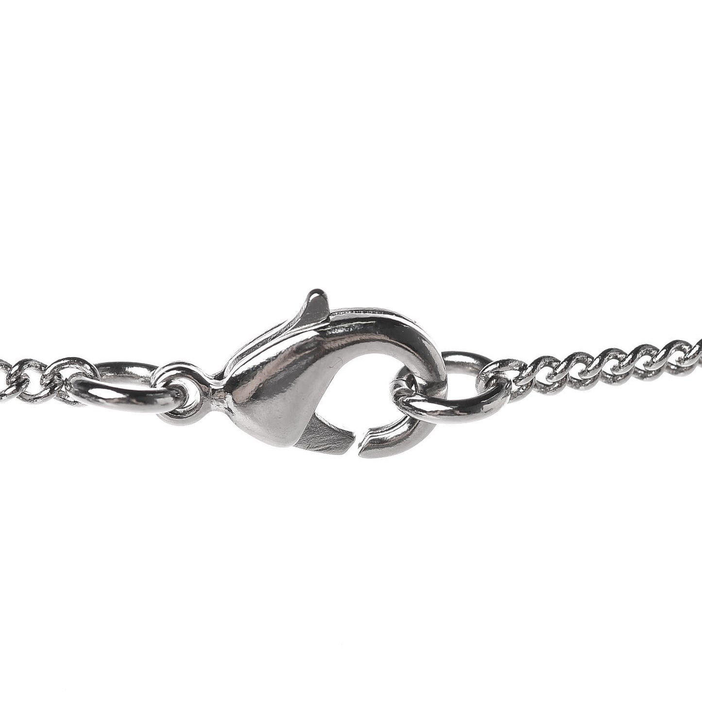 Crystal CC Life Float Necklace Silver