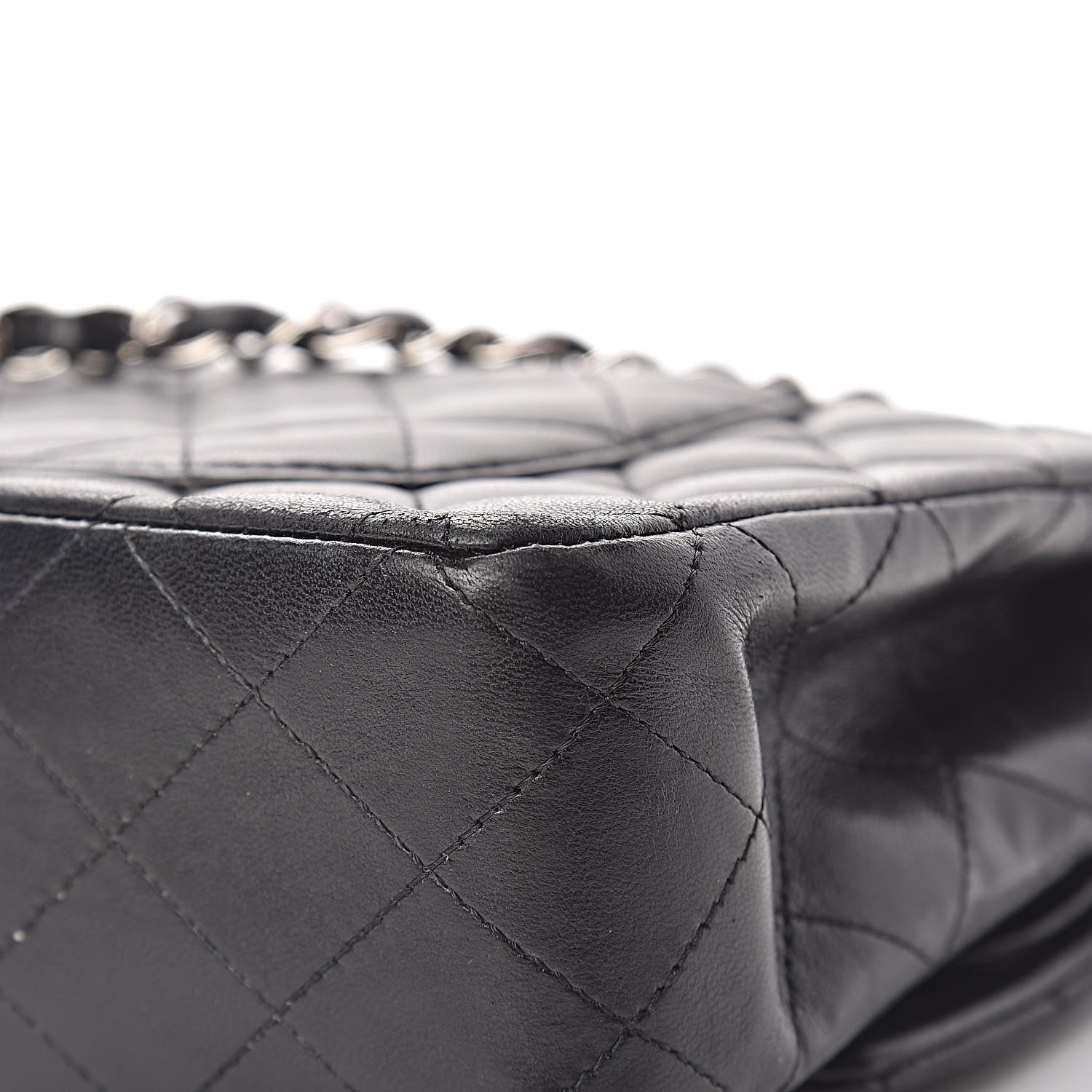 Chanel Lambskin Quilted Medium Double Flap Black 12 of 25