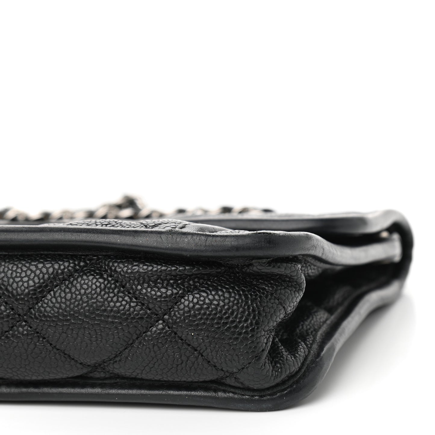Caviar Quilted Medium French Riviera Flap Black