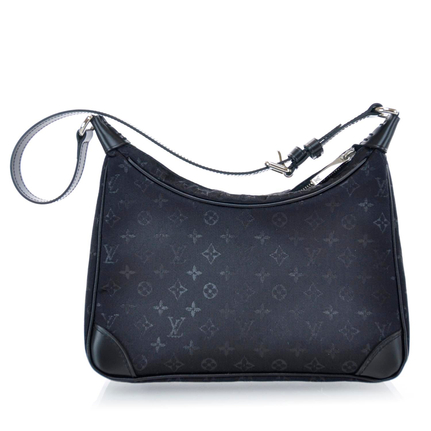 Louis Vuitton Satin Monogram Mini Boulogne Black 1 of 6