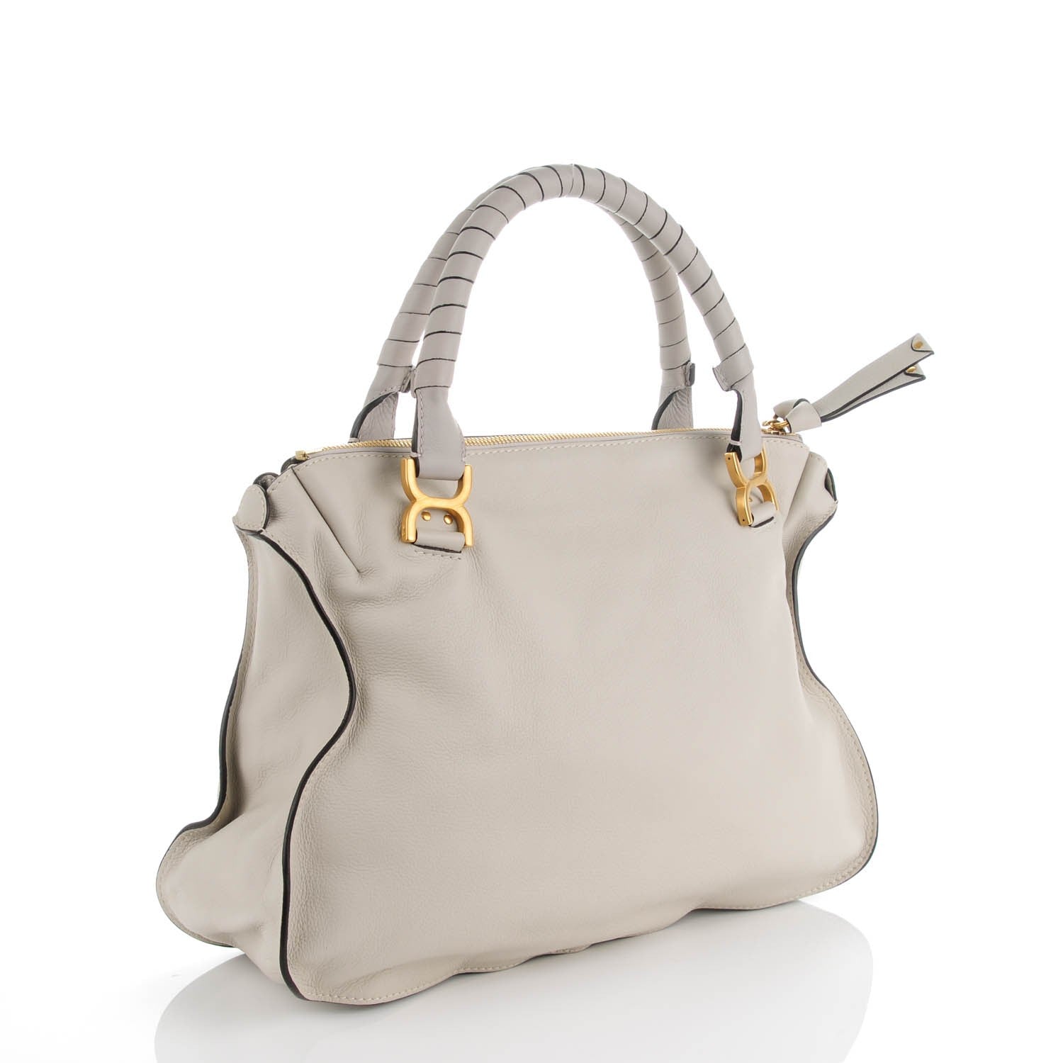 Chloe Calfskin Large Marcie Satchel Dove 3 of 8