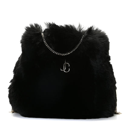 Jimmy Choo Faux Fur Bucket Bag Black 1 of 9