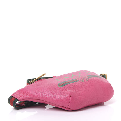 Gucci Grained Calfskin Small Logo Belt Bag Box Pink Green 3 of 9